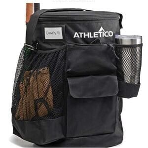Baseball Bucket Cover Organizer - Baseball Bucket Bag With Padded Seat (Black)